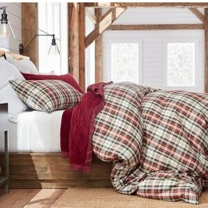 Pottery Barn Denver Plaid Duvet Cover Queen Full